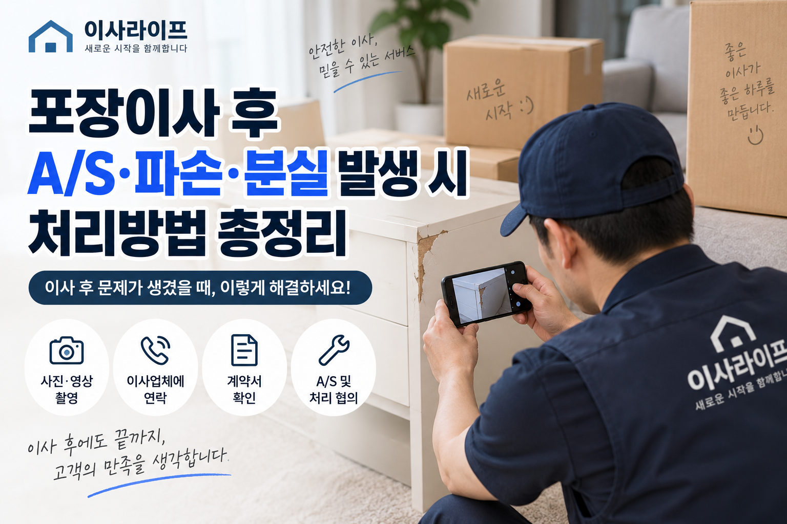 포장이사 후 A/S·파손·분실 발생 시 처리방법 총정리
