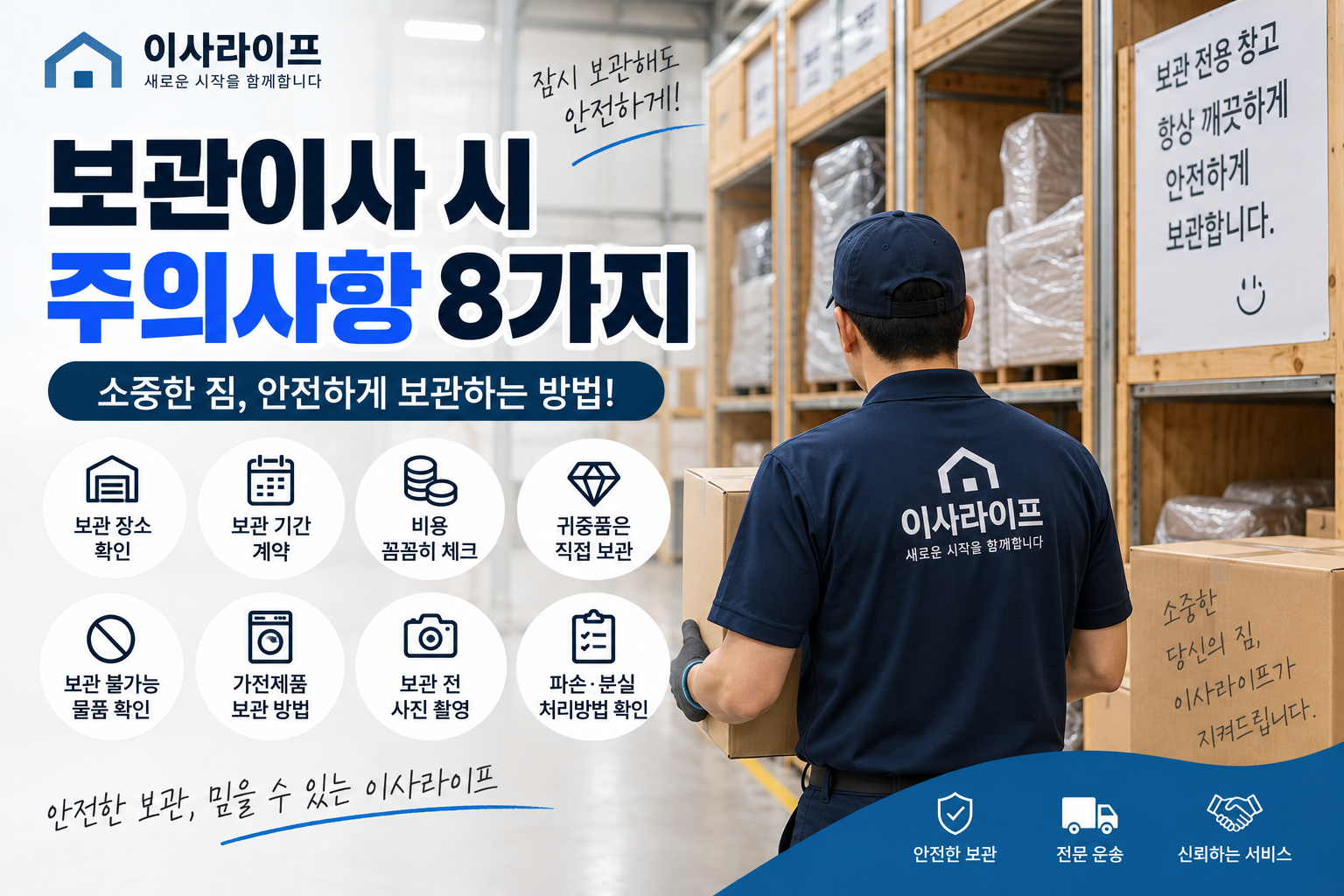 보관이사 시 꼭 확인해야 할 주의사항 8가지｜보관 전 체크리스트
