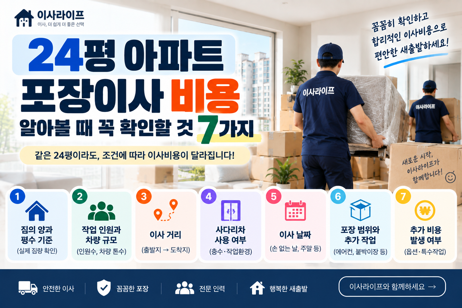 24평 아파트 포장이사 비용 알아볼 때 꼭 확인할 것 7가지