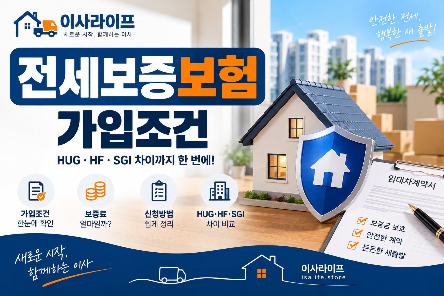 전세보증보험 가입조건과 HUG·HF·SGI 차이 안내